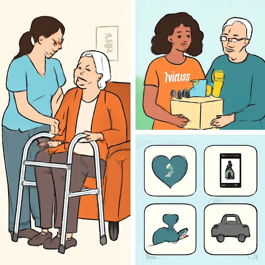 Разные варианты ухода: частный сиделка, волонтёры, агентства и цифровые сервисы