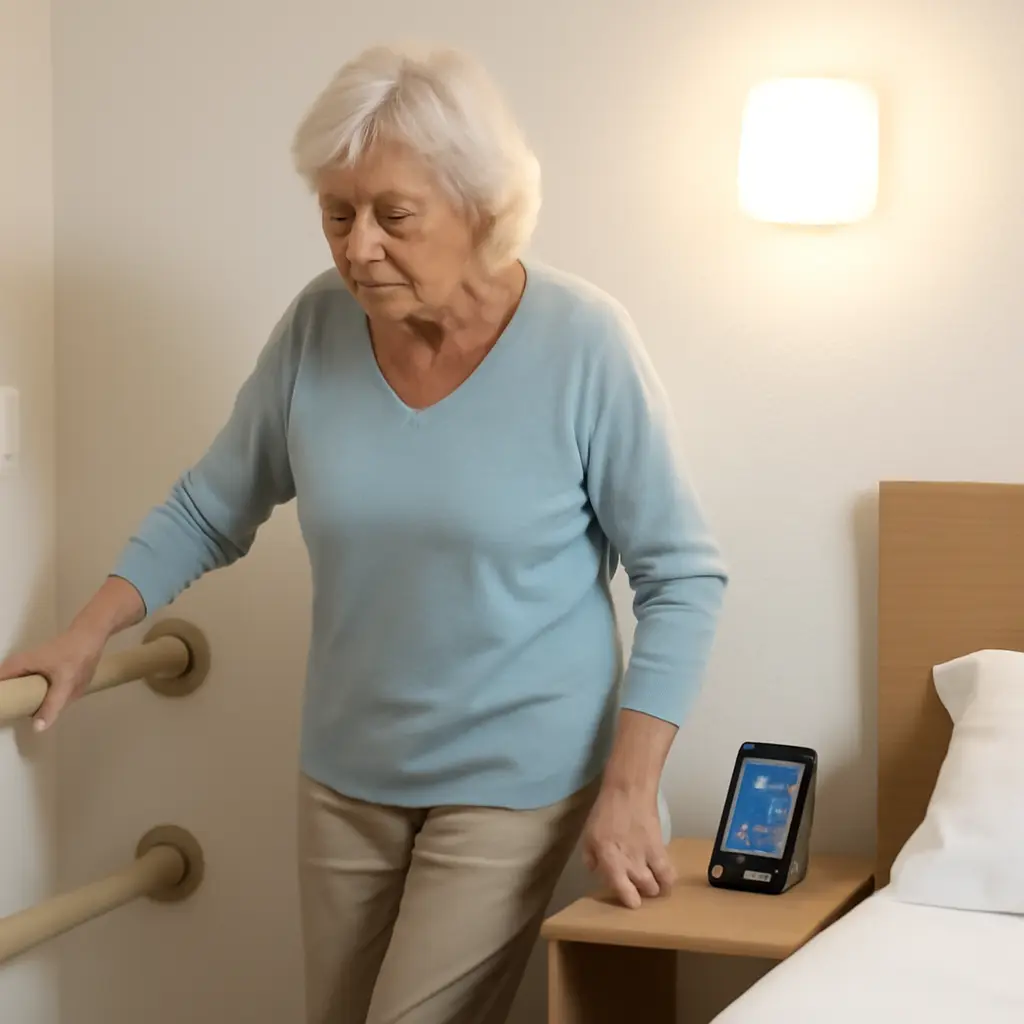 Домашняя безопасность для пожилого человека: поручни и удобный телефон
