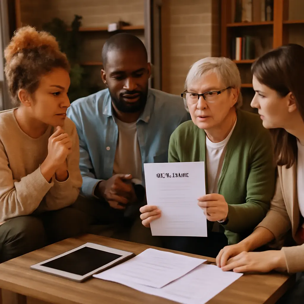 Команда соцработников и семьи планируют патронаж